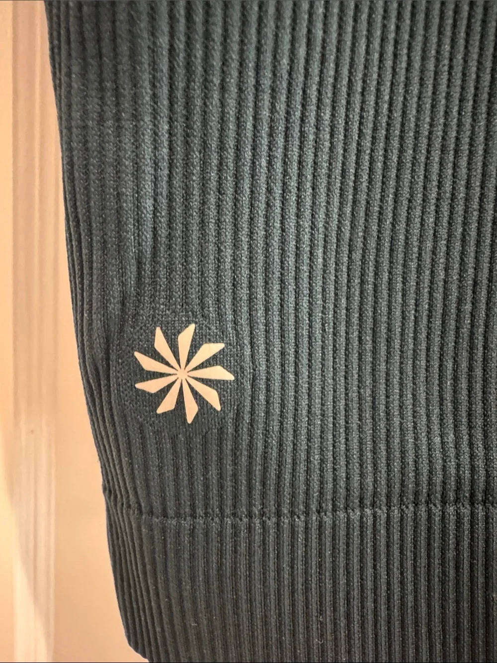 Athleta Girl Dark Green Rise Above Rib Tank ans matching leggings